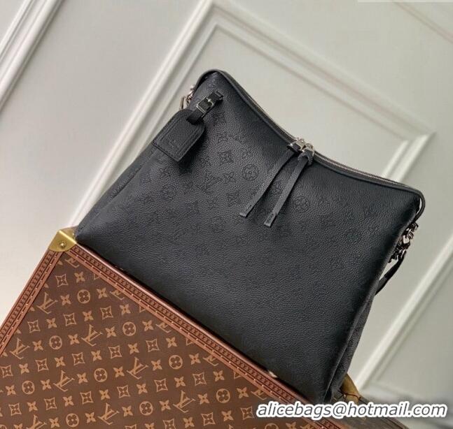 Buy Luxury Louis Vuitton Hand It All MM Hobo Bag in Mahina calfskin M24132 Black 2024