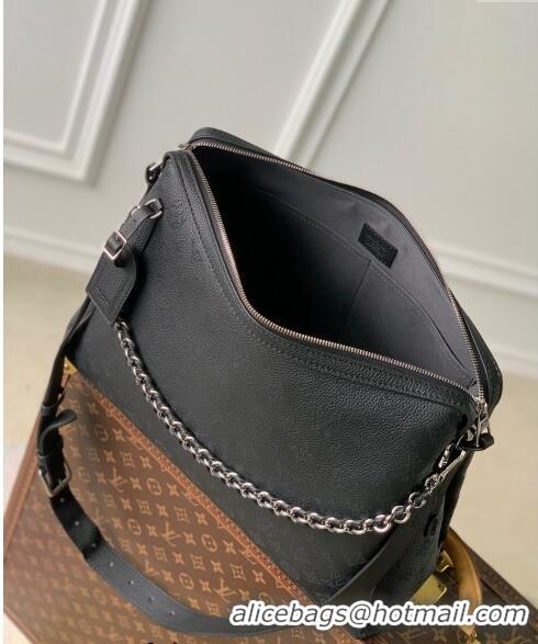 Buy Luxury Louis Vuitton Hand It All MM Hobo Bag in Mahina calfskin M24132 Black 2024