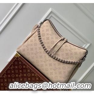 Luxury Classic Louis Vuitton Hand It All MM Hobo Bag in Mahina calfskin M24133 Galet Grey 2024