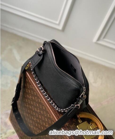 Top Grade Louis Vuitton Hand It All PM Hobo Bag in Mahina calfskin M24255 Black 2024