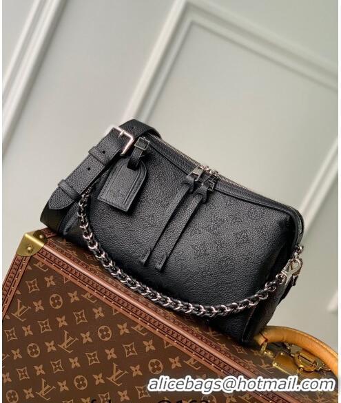 Top Grade Louis Vuitton Hand It All PM Hobo Bag in Mahina calfskin M24255 Black 2024