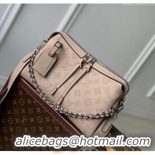 Famous Brand Louis Vuitton Hand It All PM Hobo Bag in Mahina calfskin M24255 Galet Grey 2024