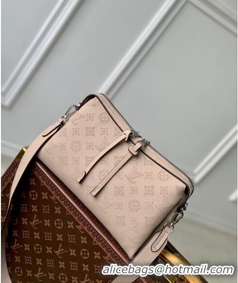 Famous Brand Louis Vuitton Hand It All PM Hobo Bag in Mahina calfskin M24255 Galet Grey 2024