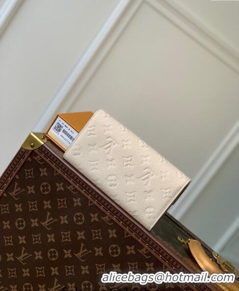 Cheapest Louis Vuitton Sarah Wallet in Monogram Empreinte Leather M83276 Cream White 2024