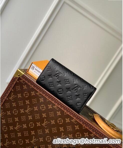 Inexpensive Louis Vuitton Sarah Wallet in Monogram Empreinte Leather M82638 Black 2024