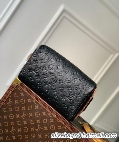 Top Grade Louis Vuitton Dopp Kit Toilet Clutch in Taurillon Monogram Leather M82576 Black 2024