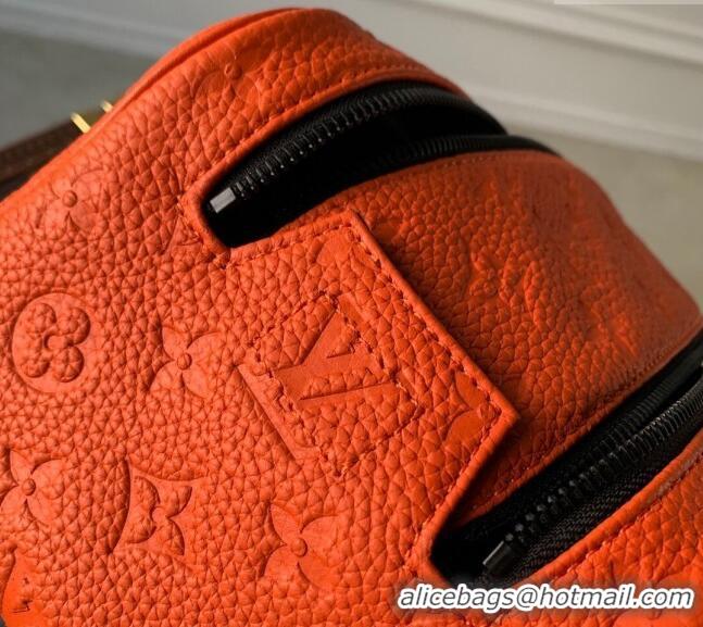 New Design Louis Vuitton Dopp Kit Toilet Clutch in Taurillon Monogram Leather M82576 Orange Red 2024