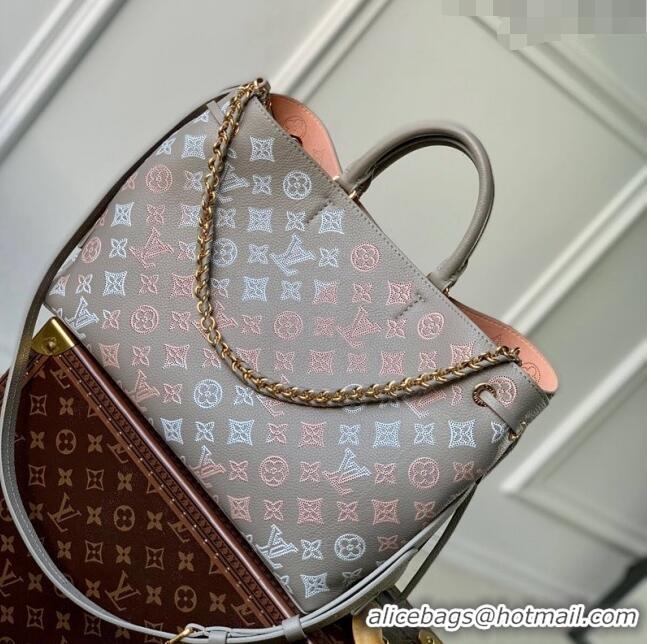 Good Looking Louis Vuitton Bella Tote Bag in Mahina Perforated Calfskin M23395 Grey 2024