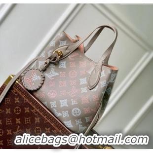 Low Cost Louis Vuitton Blossom PM Tote Bag in Mahina Perforated Calfskin M23758 Grey 2024