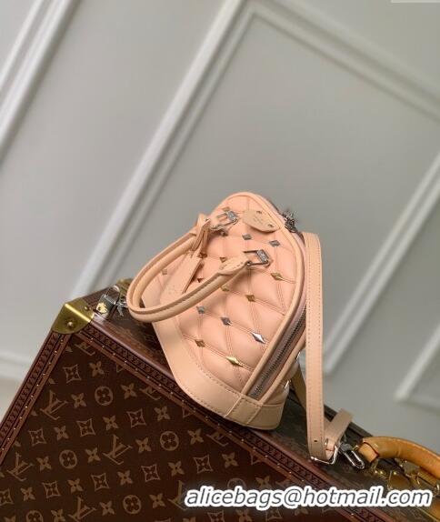 Pretty Style Louis Vuitton Alma BB Bag in Quilted Lambskin withStud M24153 Nude 2024