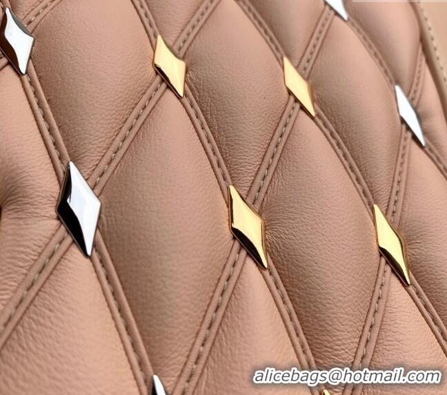 Pretty Style Louis Vuitton Alma BB Bag in Quilted Lambskin withStud M24153 Nude 2024