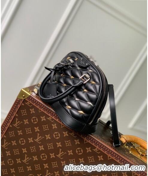 Traditional Specials Louis Vuitton Alma BB Bag in Quilted Lambskin withStud M83019 Black 2024