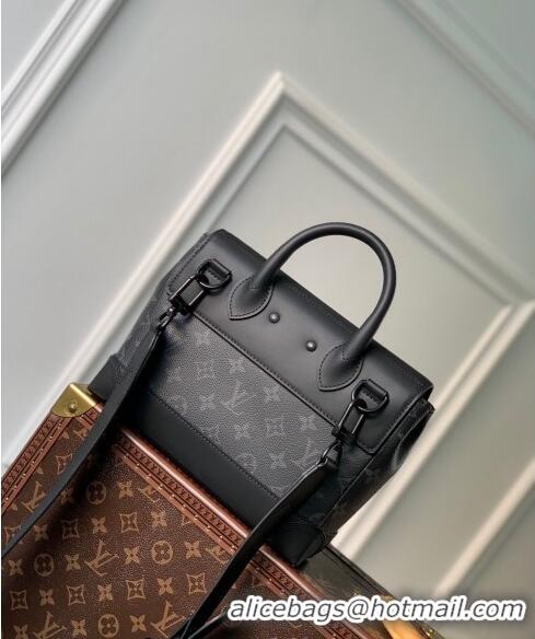 Promotional Louis Vuitton Men's Steamer PM Messenger bag Monogram Eclipse Canvas M46953 Black 2024