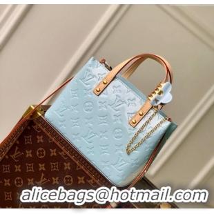 Buy Classic Louis Vuitton Reade PM Tote bag in Monogram Vernis Leather M24144 Blue 2024