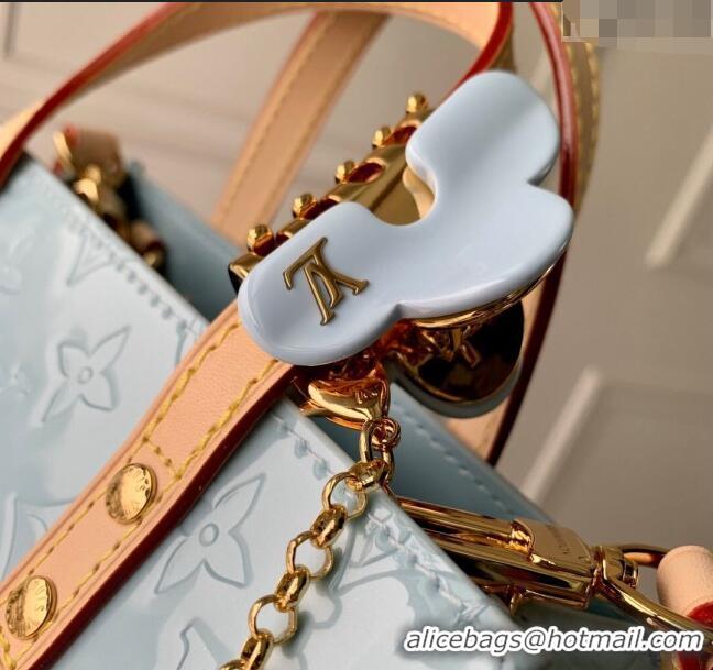 Buy Classic Louis Vuitton Reade PM Tote bag in Monogram Vernis Leather M24144 Blue 2024