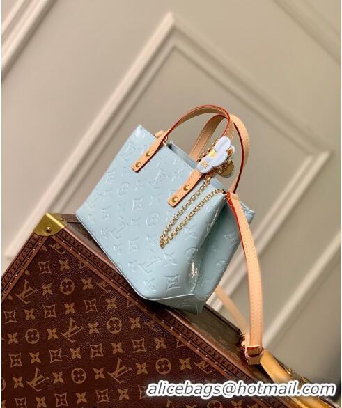 Buy Classic Louis Vuitton Reade PM Tote bag in Monogram Vernis Leather M24144 Blue 2024