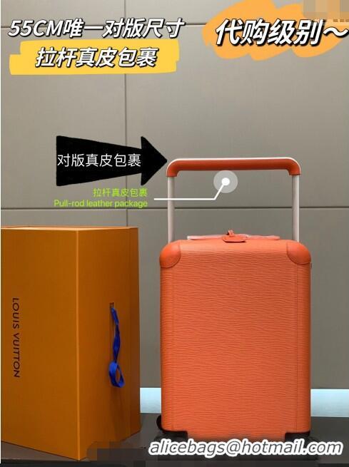 Top Quality Louis Vuitton Horizon Luggage Travel Bag 55cm in Epi Leather 0417 Orange 2024