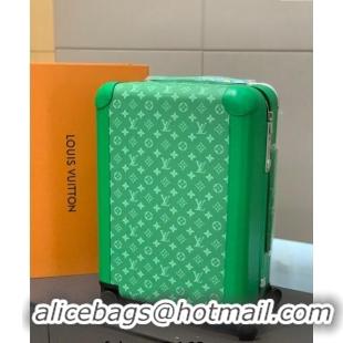 Traditional Discount Louis Vuitton Horizon Luggage Travel Bag 55cm in Monogram Canvas and Leather 0417 Green 2024