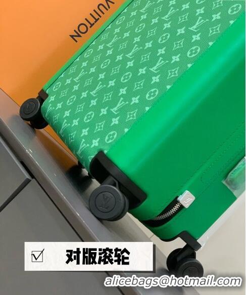 Traditional Discount Louis Vuitton Horizon Luggage Travel Bag 55cm in Monogram Canvas and Leather 0417 Green 2024