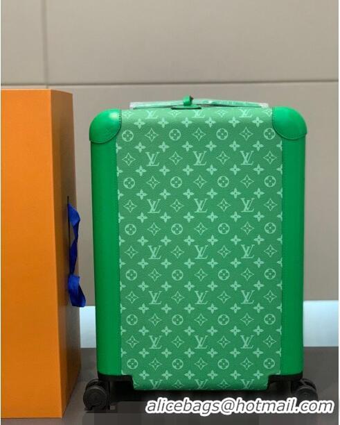 Traditional Discount Louis Vuitton Horizon Luggage Travel Bag 55cm in Monogram Canvas and Leather 0417 Green 2024