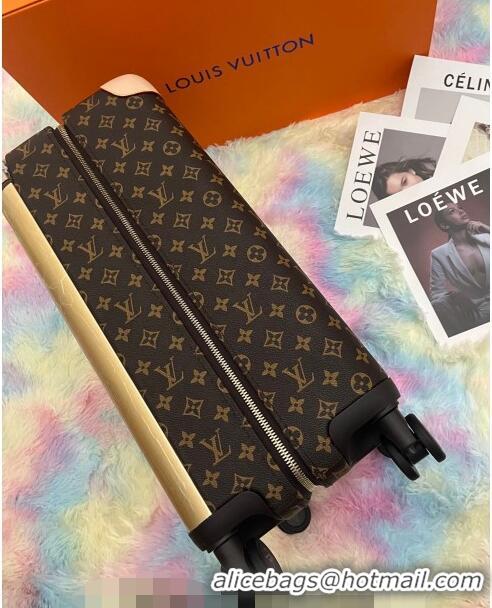 Top Design Louis Vuitton Horizon Luggage Travel Bag 55cm in Classci Monogram Canvas 0417 Brown/Nude 2024