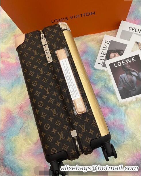 Top Design Louis Vuitton Horizon Luggage Travel Bag 55cm in Classci Monogram Canvas 0417 Brown/Nude 2024