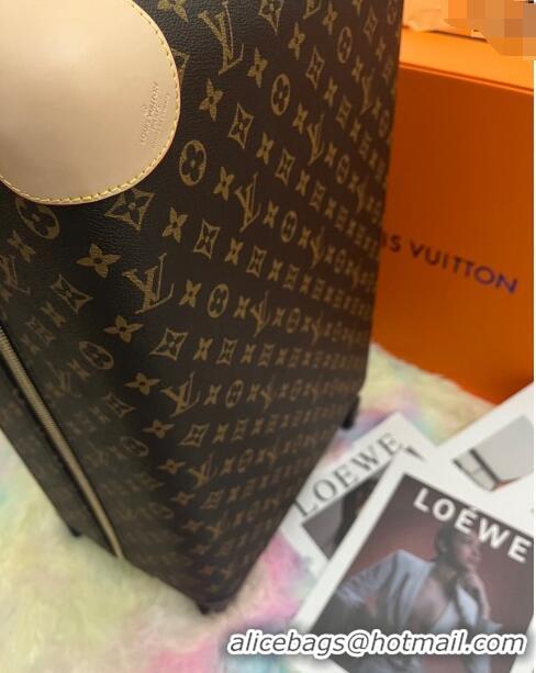 Top Design Louis Vuitton Horizon Luggage Travel Bag 55cm in Classci Monogram Canvas 0417 Brown/Nude 2024