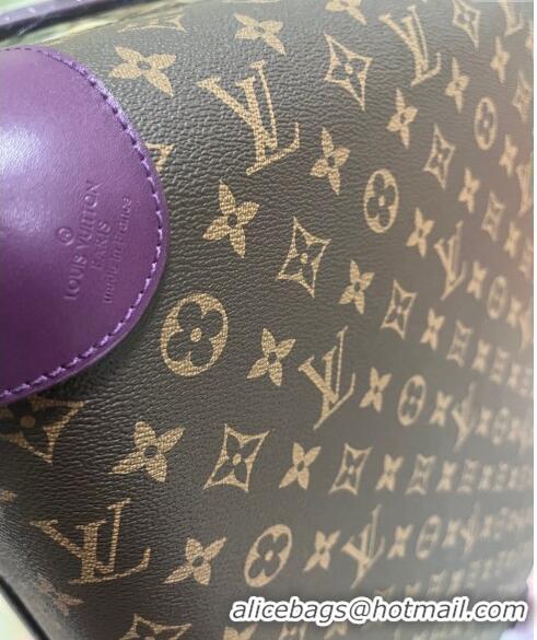 Unique Grade Louis Vuitton Horizon Luggage Travel Bag 55cm in Classci Monogram Canvas 0417 Purple 2024