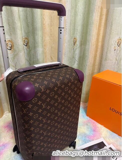 Unique Grade Louis Vuitton Horizon Luggage Travel Bag 55cm in Classci Monogram Canvas 0417 Purple 2024