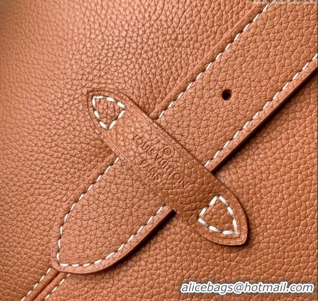 Famous Brand Louis Vuitton Low Key Hobo MM Bag in Grained Calfskin M24974 Brown 2024