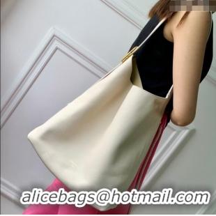 New Style Louis Vuitton Low Key Hobo MM Bag in Grained Calfskin M25022 Light Grey 2024