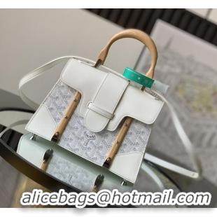 ​Buy Discount Goyard Structure Saigon Tote Bag With Strap Mini 8942 White