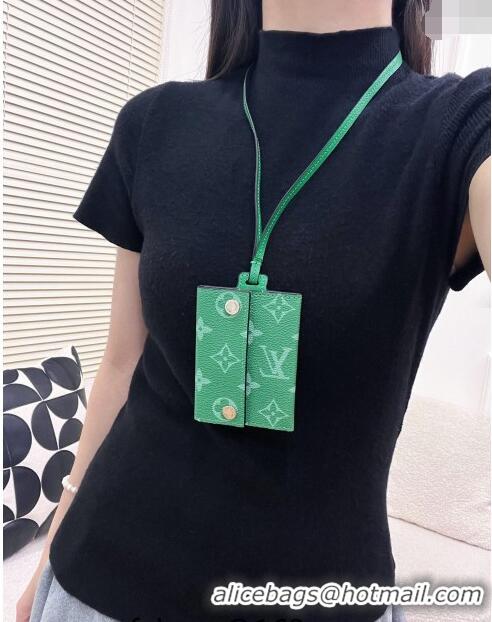 Market Sells Louis Vuitton Card Holder Necklace M83154 Green 2024