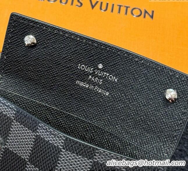 Original Cheap Louis Vuitton Card Holder Necklace M83154 Black Damier 2024