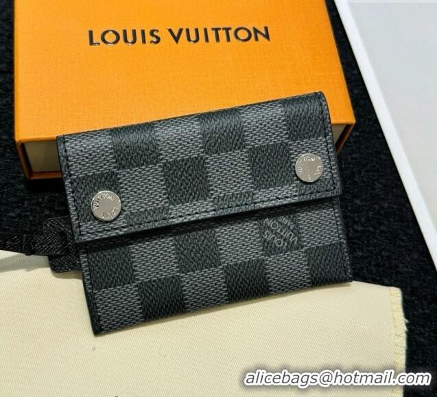 Original Cheap Louis Vuitton Card Holder Necklace M83154 Black Damier 2024