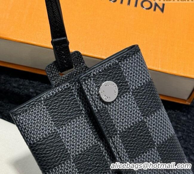 Original Cheap Louis Vuitton Card Holder Necklace M83154 Black Damier 2024