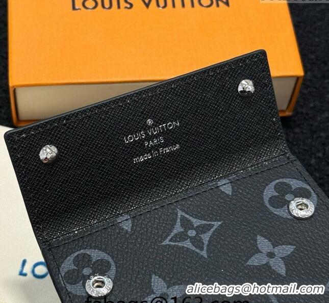 Discount Louis Vuitton Card Holder Necklace M83154 Black Monogram Canvas 2024