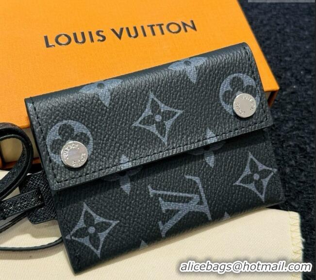 Discount Louis Vuitton Card Holder Necklace M83154 Black Monogram Canvas 2024