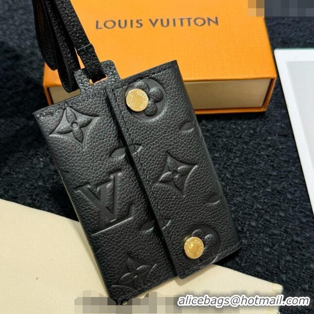 Most Popular Louis Vuitton Card Holder Necklace M83154 Black Monogram 2024