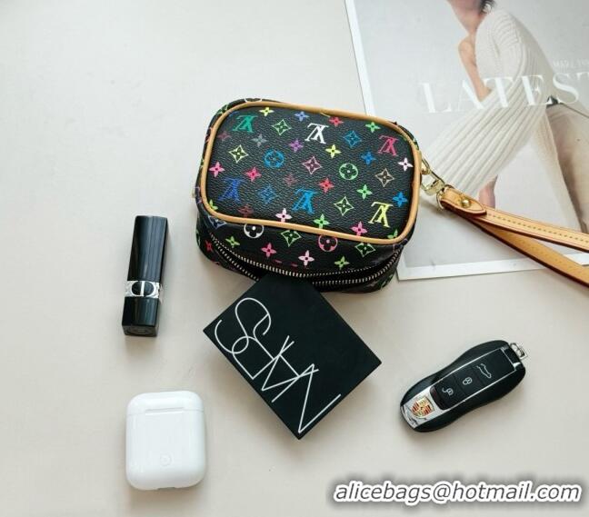 Promotional Louis Vuitton Vanity Monogram Clutch 0513 Black/Multicolor 2024