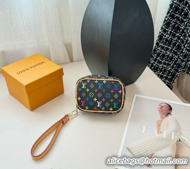 Promotional Louis Vuitton Vanity Monogram Clutch 0513 Black/Multicolor 2024