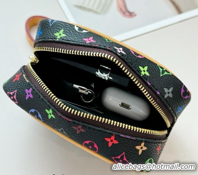 Promotional Louis Vuitton Vanity Monogram Clutch 0513 Black/Multicolor 2024