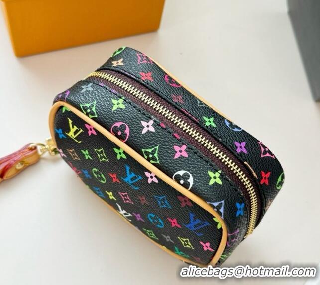 Promotional Louis Vuitton Vanity Monogram Clutch 0513 Black/Multicolor 2024