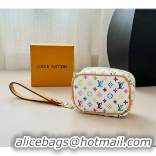 Famous Brand Louis Vuitton Vanity Monogram Clutch 0513 White/Multicolor 2024