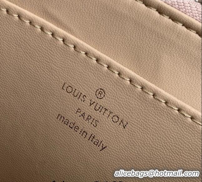 Best Quality Louis Vuitton GO-14 MM Shoulder Bag in Quilted Lambskin with Metal Studs M24151 Beige 2024