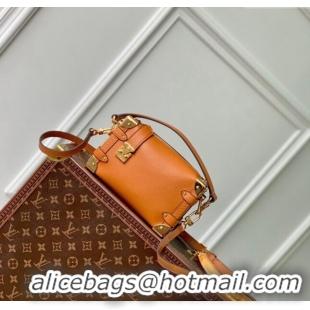 Most Popular Louis Vuitton Side Trunk PM Mini Bag in Grained Leather Orange M23818 2024