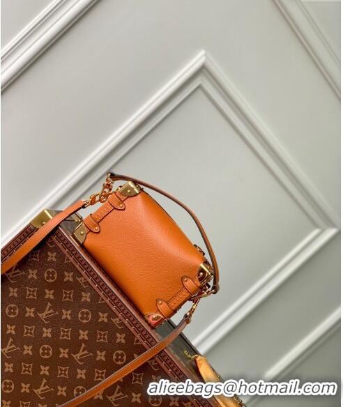 Most Popular Louis Vuitton Side Trunk PM Mini Bag in Grained Leather Orange M23818 2024