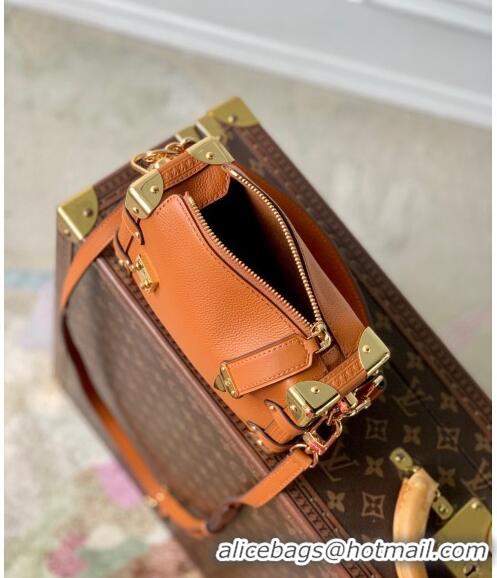 Most Popular Louis Vuitton Side Trunk PM Mini Bag in Grained Leather Orange M23818 2024