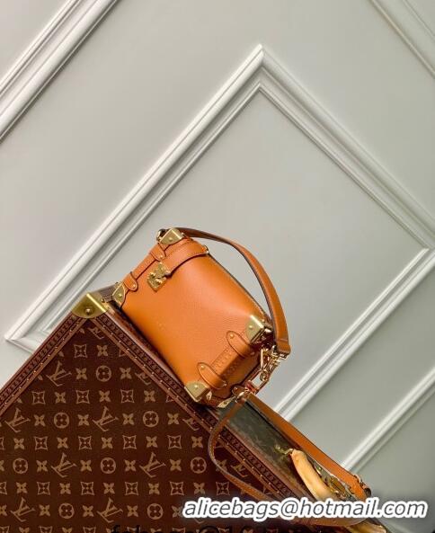 Most Popular Louis Vuitton Side Trunk PM Mini Bag in Grained Leather Orange M23818 2024