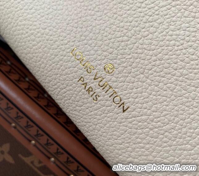 Buy Cheap Louis Vuitton Side Trunk PM Mini Bag in Grained Leather M23915 Chalk White 2024